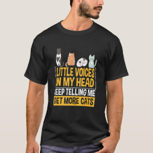 Camiseta Meow Ca Pequenas Vozes Na Minha Cabeça Gato Preto