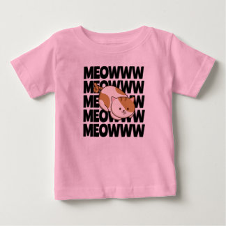 Camiseta Meow Cat Baby Fine Jersey