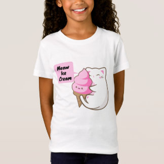 Camiseta Meow Cat Love Sorvete