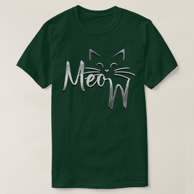 Camiseta Meow Cat Mãe presentes de Pai, presentes de Gatinh (Frente do Design)