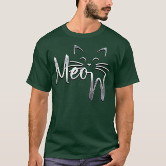 Camiseta Meow Cat Mãe presentes de Pai, presentes de Gatinh