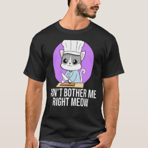 Camiseta Meow Chef Cat Fazer Nigiri Sushi