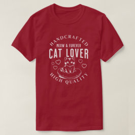 Camiseta Meow e Furever para Amantes de Gatos Arte