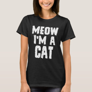 Camiseta Meow, eu sou uma fantasia de Dia das Bruxas Engraç