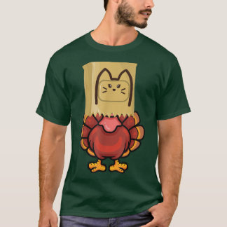 Camiseta Meow Fake Turkey cat costume funny pun thanksgivin