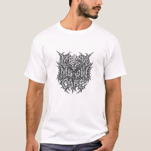 Camiseta Meow Meow Cafe - Paródia de Gato de Death Metal