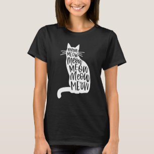 Camiseta Meow Meow Cat Engraçado