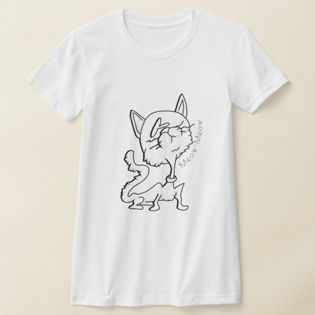 Camiseta Meow-Meow D2 (Postura )