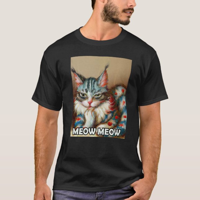 Camiseta Meow Meow Gato De Gatinho Gato Gato Gato Gato, Gat (Frente)