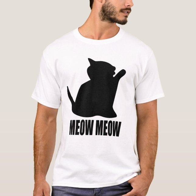 Camiseta Meow Meow para Homem (Frente)