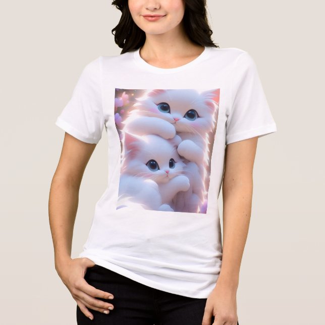 Camiseta "Meow Mood Activated _ Aesthetic Kitty Design Tee" (Frente)