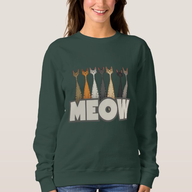 Camiseta Meow Peeking Cats - Funny Cat Lover Humor Graphic (Frente)