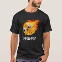 Meow-teor Funny Meteor Pun Dark BG