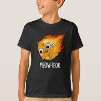Meow-teor Funny Meteor Pun Dark BG
