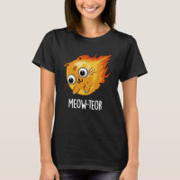 Meow-teor Funny Meteor Pun Dark BG