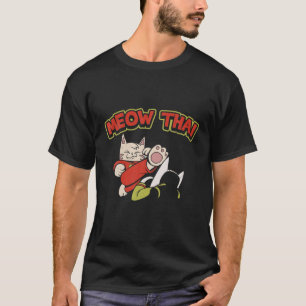 Camiseta Meow Thai Cat Muay Thai Com Um Gato Engraçado