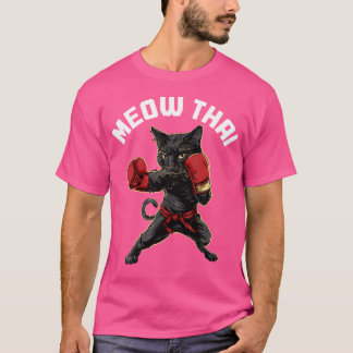 Camiseta Meow Thai Funny Muay Thai Boxando Gata Artes Marci