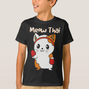 Camiseta Meow Thai Martial Arts Cat Jiu-jitsu Karate Fighte