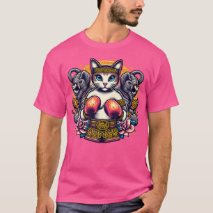 Camiseta Meow Thai Muay Thai Cat Tailandês Boxando Muay Tai