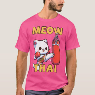 Camiseta Meow Thai Muay Thai Gato Boxe Tailandesa Para Muay