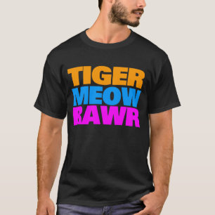 Camiseta MEOW TRICOLOUR RAWR do anos 80 do TIGRE de COREY
