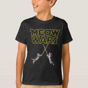 Camiseta Meow Wars Cat Shirt Engraçados Presentes Para Gato