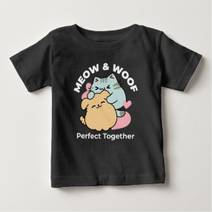 Camiseta Meow & Woof Perfect Toga - Gato e Cachorro Bonitos