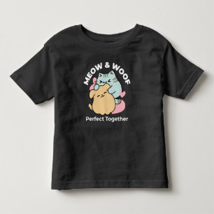 Camiseta Meow & Woof Perfect Toga - Gato e Cachorro Bonitos