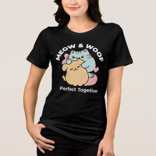 Camiseta Meow & Woof Perfect Toga - Gato e Cachorro Bonitos