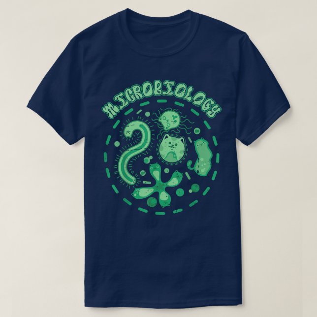 Camiseta Meowcrobiology Science Cat Lover  (Frente do Design)
