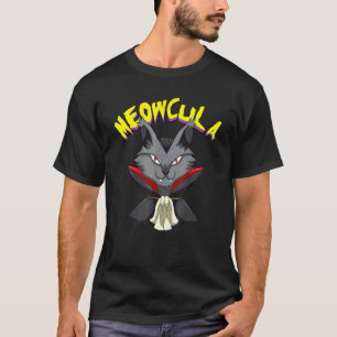 Camiseta Meowcula Gato Sphynx Divertido Vampiro Drácula Hal