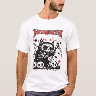 Camiseta Meowdeth Thrash Cat Doodle Art