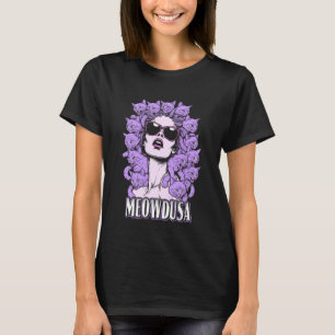 Camiseta Meowdusa Gatos Amante de Gatos Mulher Medusa Felin