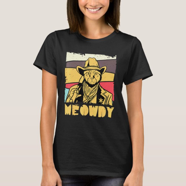 Camiseta Meowdy Ca Texas Western Ca Meowdy (Frente)