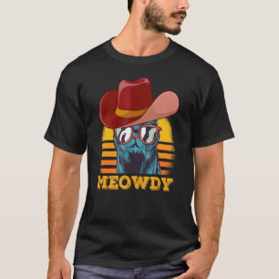 Camiseta Meowdy Cat Meming Corresponding Meow e Howdy Count