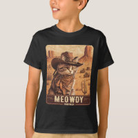 Meowdy! Engraçado Música country Cat Cowboy Hat Po