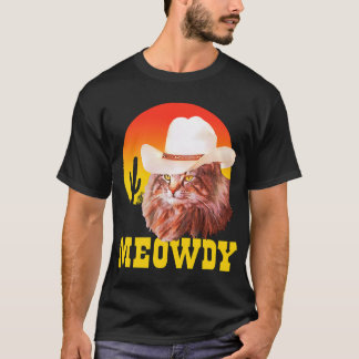 Camiseta Meowdy! Engraçado Música country Cat Vintage