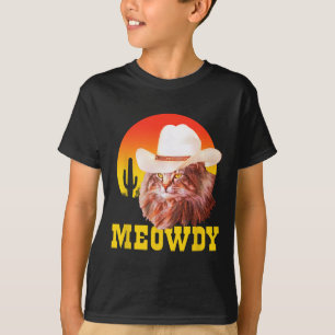 Camiseta Meowdy! Engraçado Música country Cat Vintage
