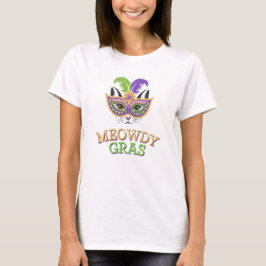 Camiseta Meowdy Gras Cat Mardi Gras
