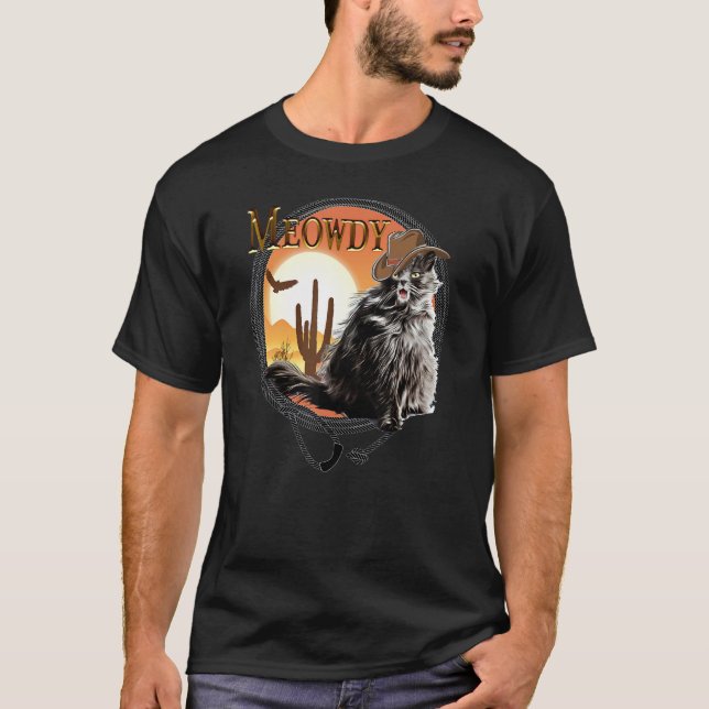 Camiseta Meowdy Mashup Cat Meme (Frente)