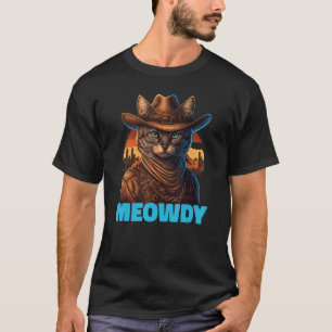 Camiseta Meowdy Mashup De Gato De Música De Meow E Howdy Co