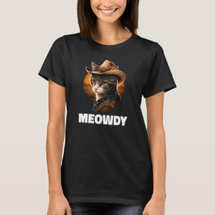 Camiseta Meowdy Mashup De Gato De Música De Meow E Howdy Co