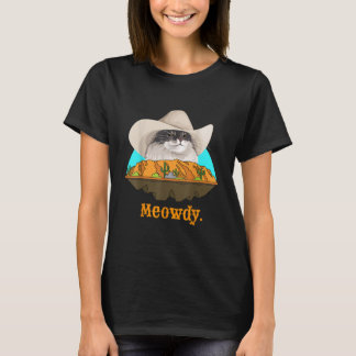 Camiseta Meowdy Texas Cat Cowboy Meme Engraçado
