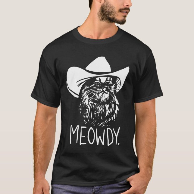 Camiseta Meowdy Texas Cat Meme (Frente)