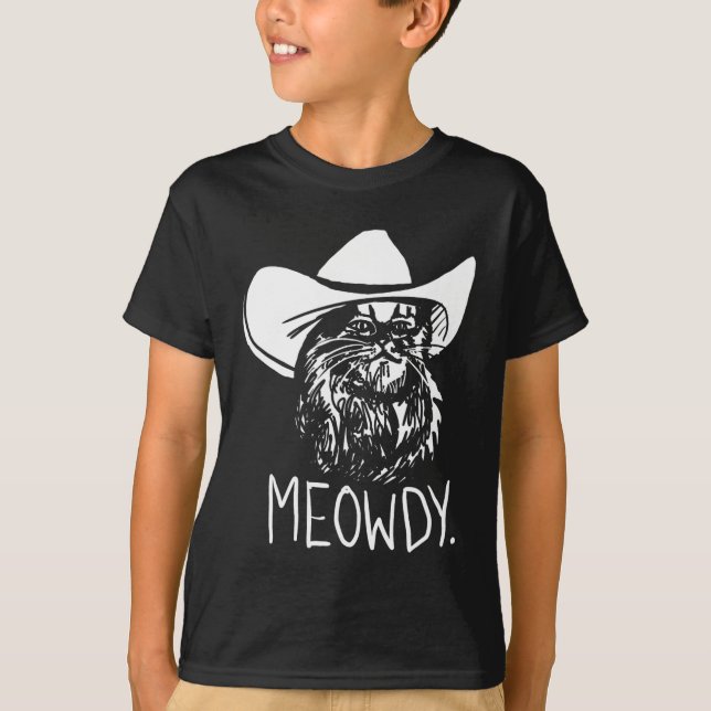 Camiseta Meowdy Texas Cat Meme (Frente)