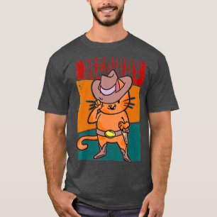 Camiseta MeowdyEngraçado Mashup entre Meow e HowdyCat pai M