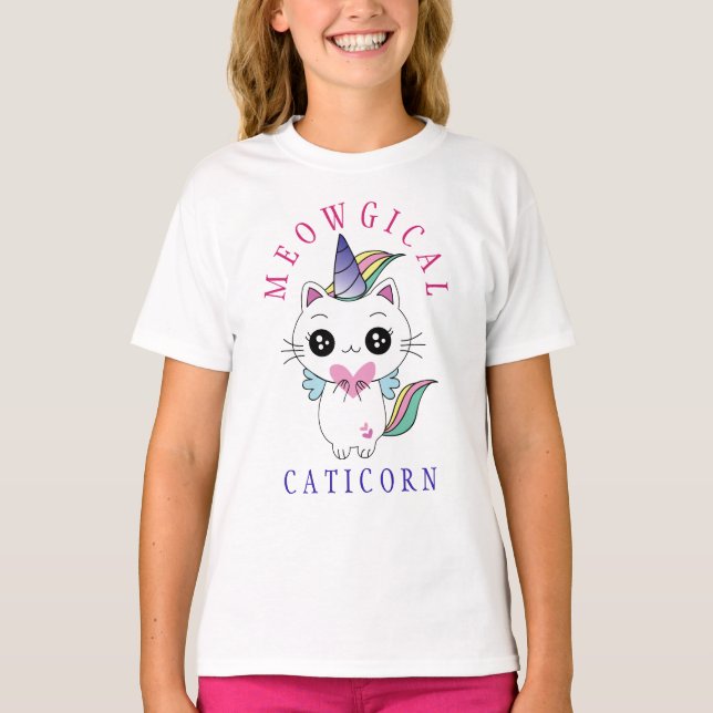 Camiseta Meowgical bonito Caticorn (Frente)