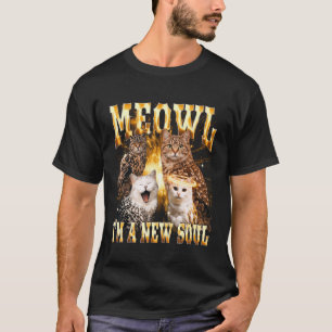 Camiseta Meowl Eu Sou Uma Nova Alma Gato Engraçado Coruja M