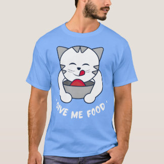 Camiseta Meowlicious Munchies Whiskerlicking Good Cat Food 
