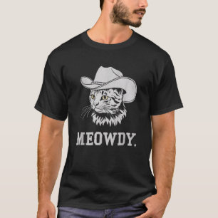 Camiseta Meowny Funny Cat Cowboy Western Humor Design